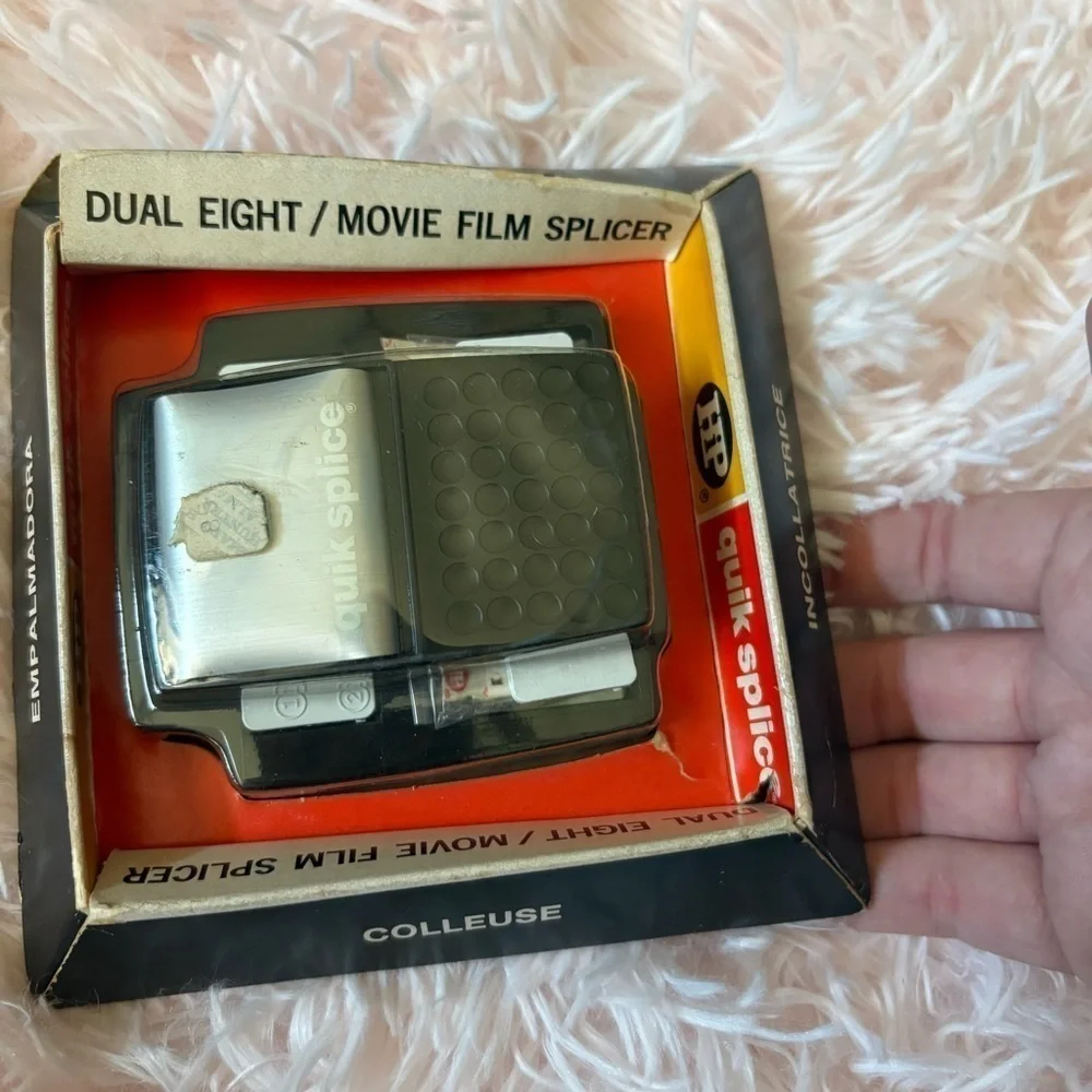 Quik Splice Dual Eight Movie Film Splicer NEW Vintage Colleuse HP Hudson